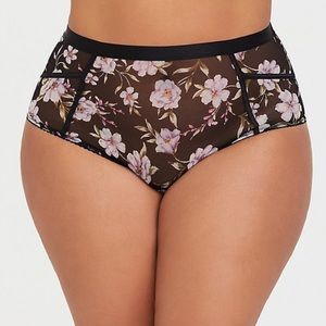 NWT Torrid high waisted floral mesh panties size 2